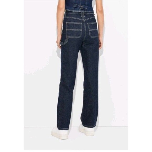 Wild Fable Jeans High Rise Straight Ultra Dark Wash Easy Rigid Size 4 Grunge - Picture 2 of 11